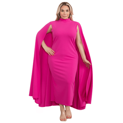 Midi Cape Dress Plus