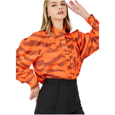 LS Animal Print Top