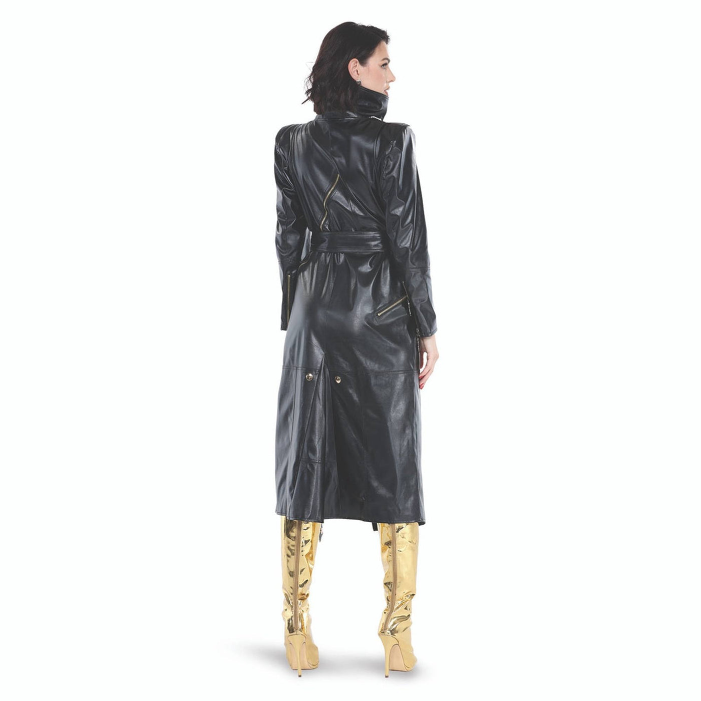 LTQ Leather Zipper Dress