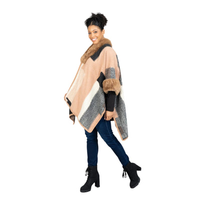 Fur Trim Cape