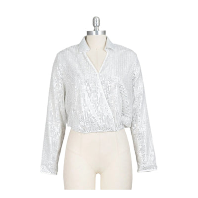 Sequin Top L/SLV