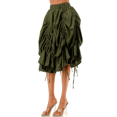 Tie Ruched Parachute Skirt Plus