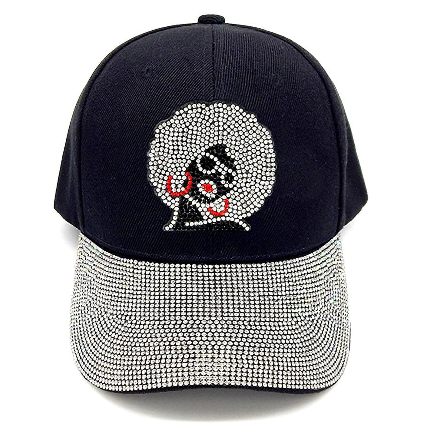 Afro Girl Rhinestone Cap