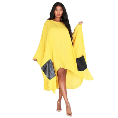 Dolman Oversized Asymmetrical Dress