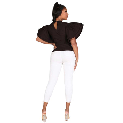 Tiered Ruffle Sleeve Top