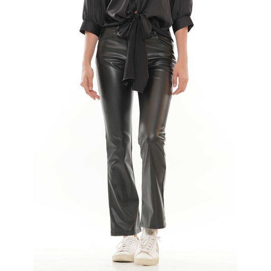 Faux Leather Flare Pants