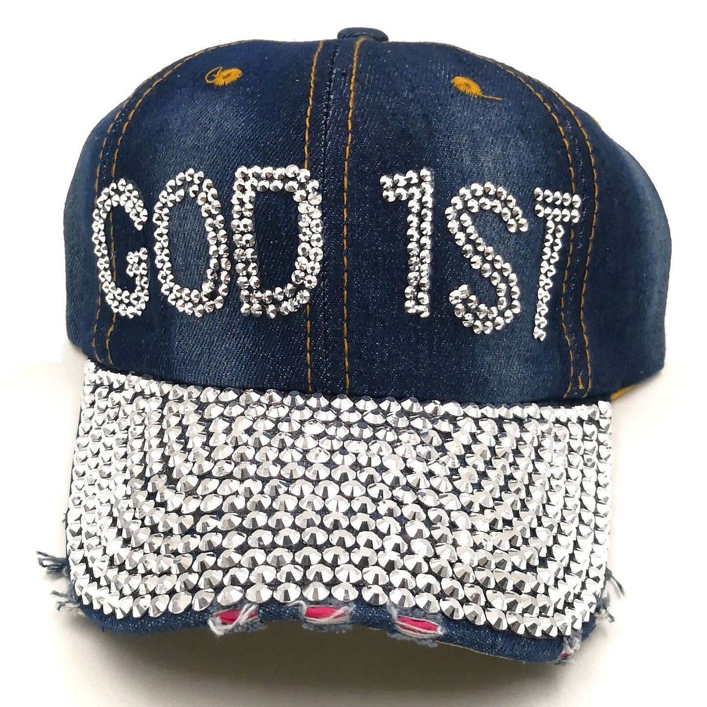 God First Rhinestone Cap