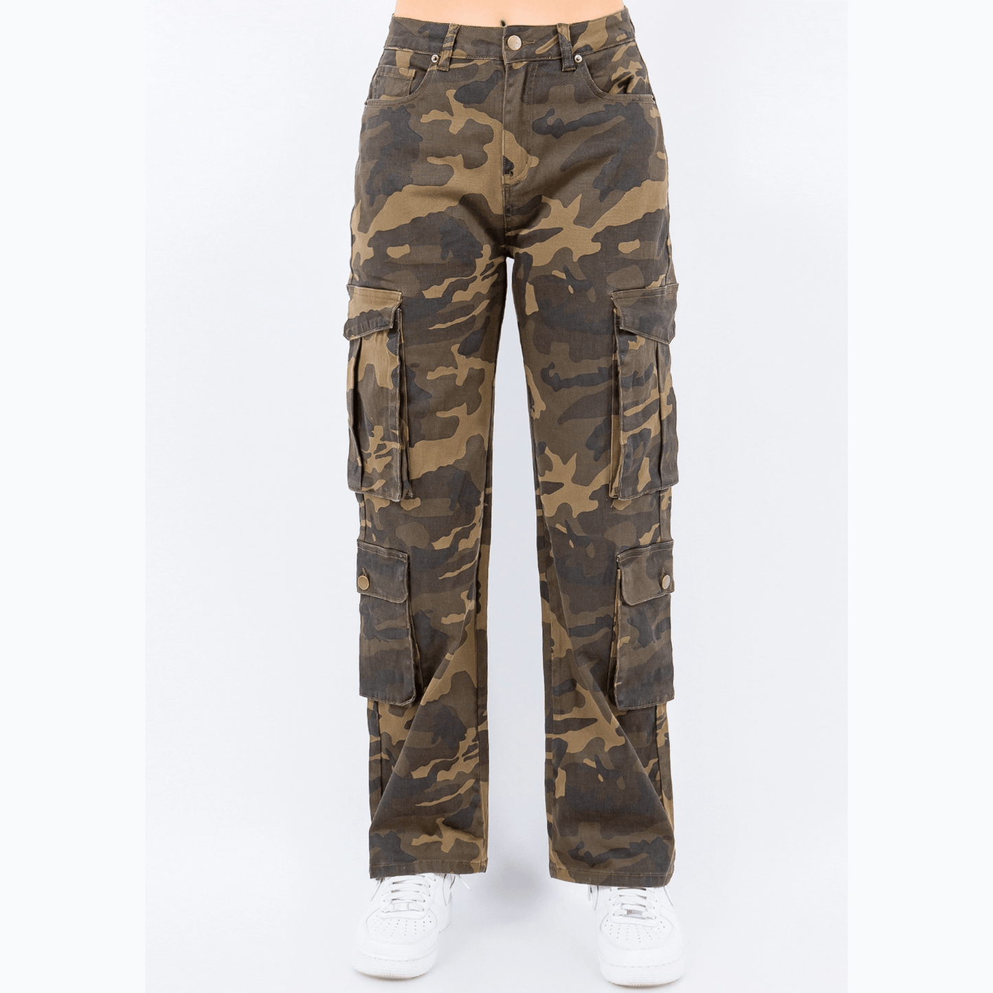 High Waist Multi Pockets Cargo Pants PS