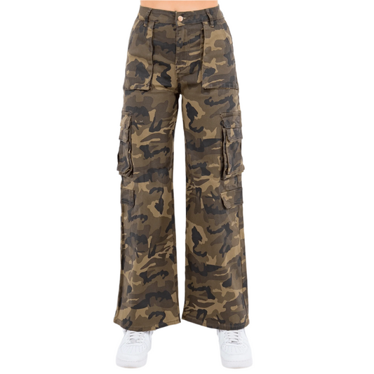 High Waist Straight Cargo Pants