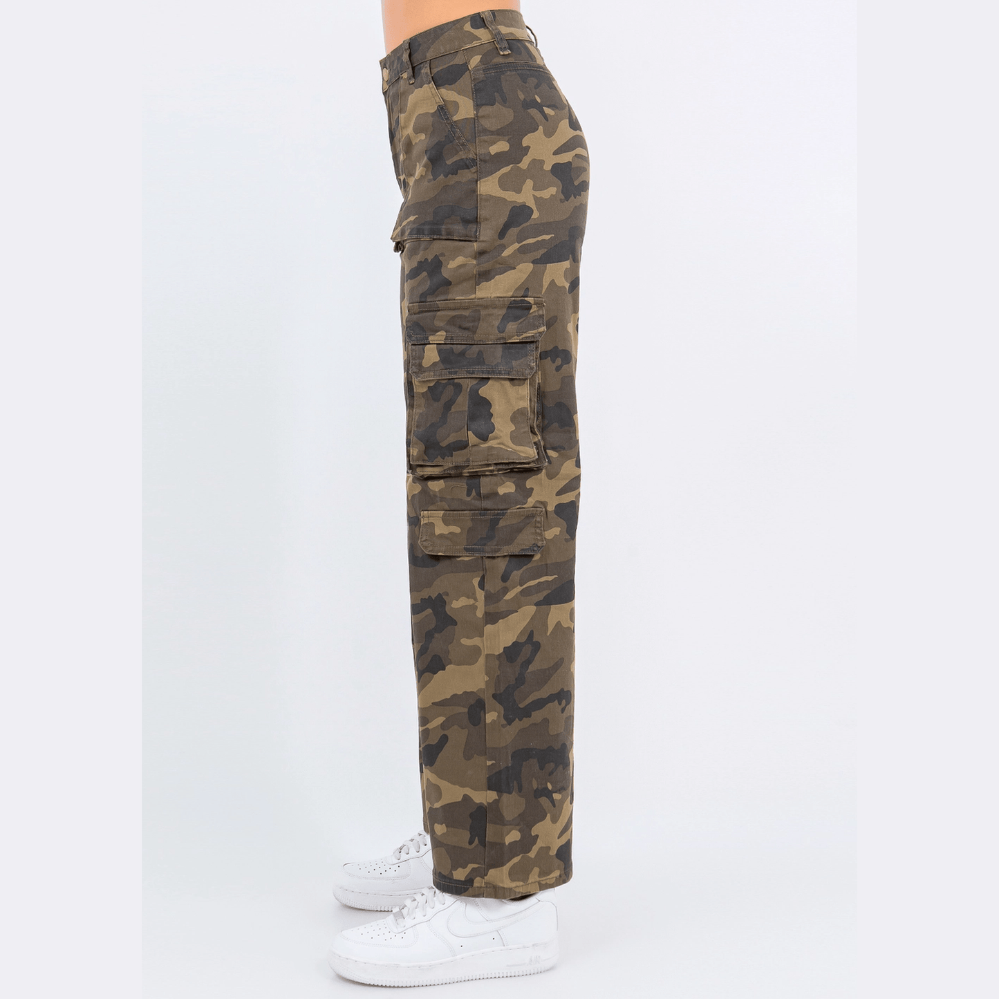 High Waist Straight Cargo Pants