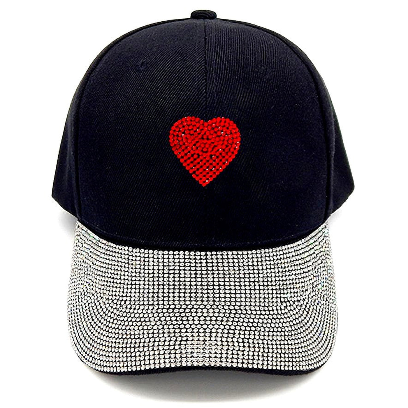 Heart Patch Rhinestone Cap