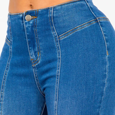 PS High Waist Pull On Flare Jeans