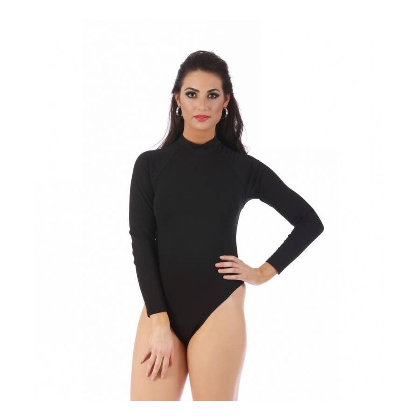 BODYSUIT W/MOCK NECK AND LONG SLEEVES