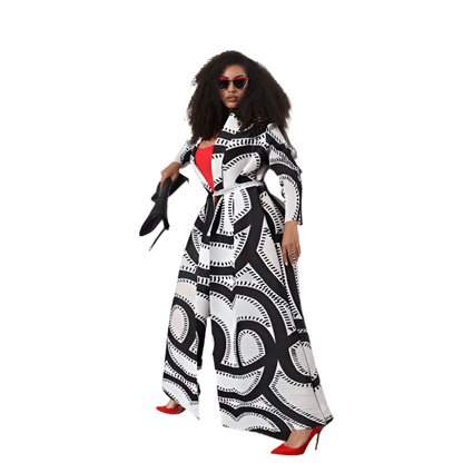 Luxe Print Duster Coat