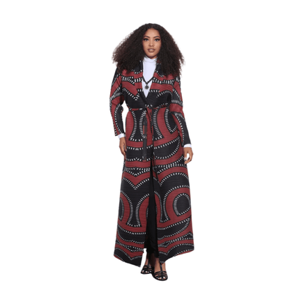 Luxe Print Duster Coat