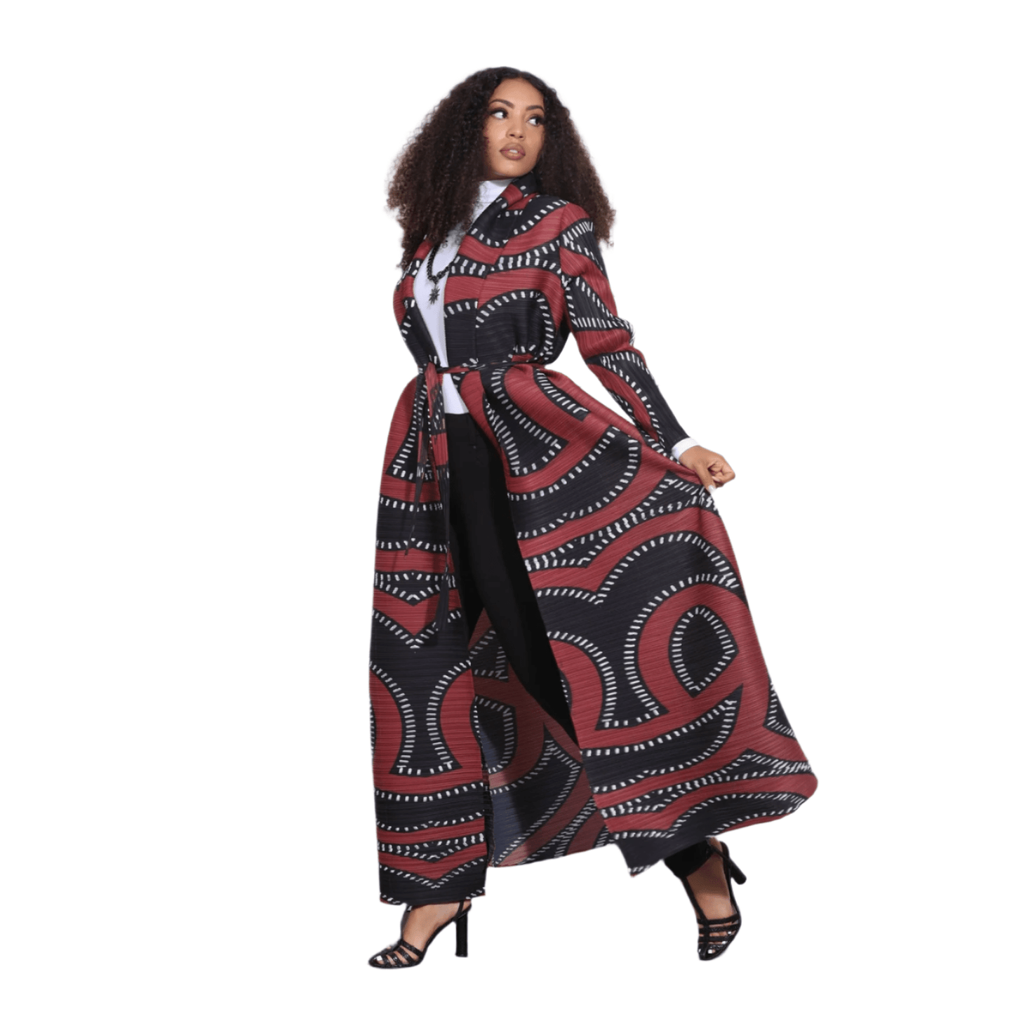 Luxe Print Duster Coat