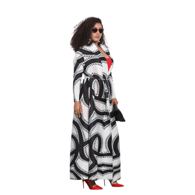 Luxe Print Duster Coat