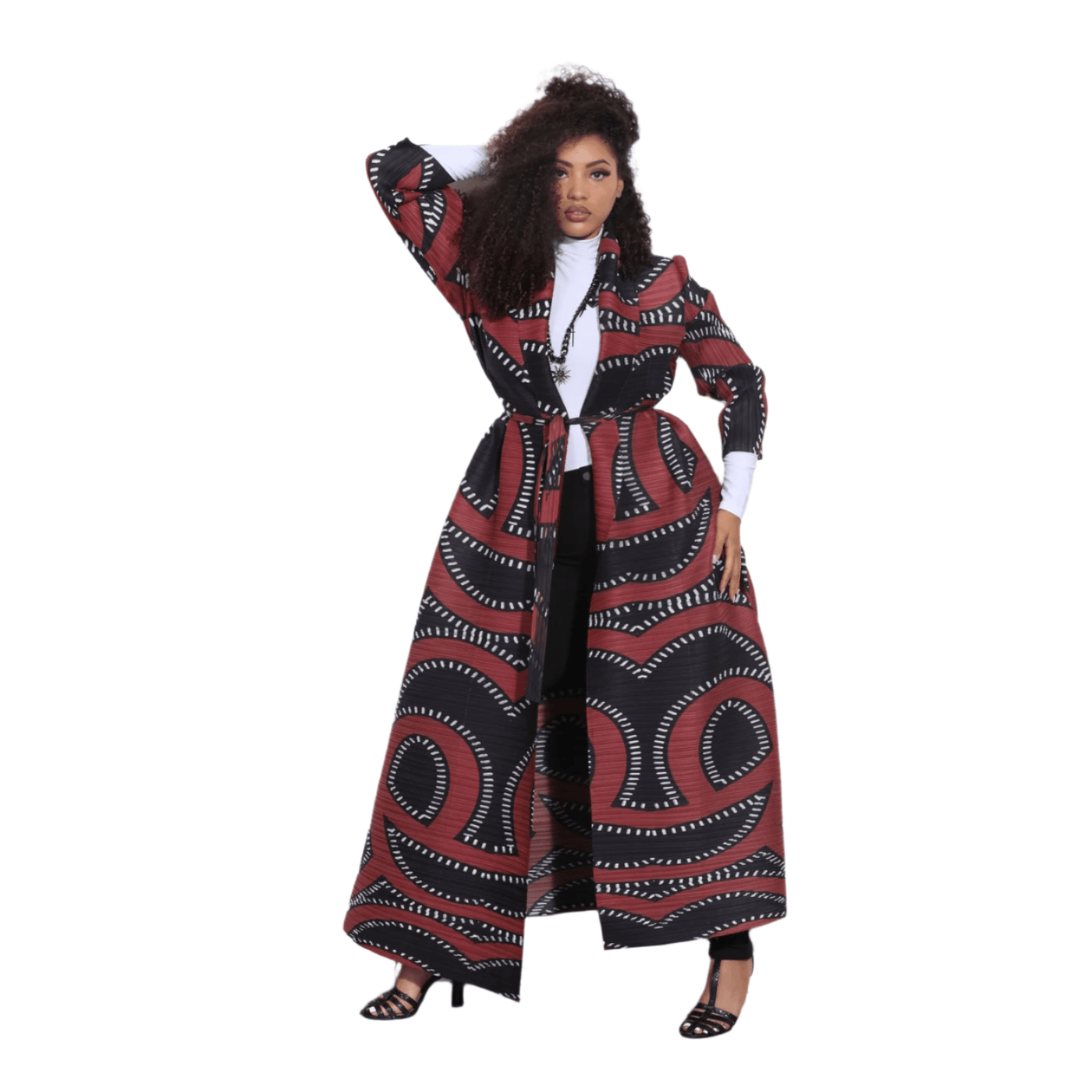 Luxe Print Duster Coat