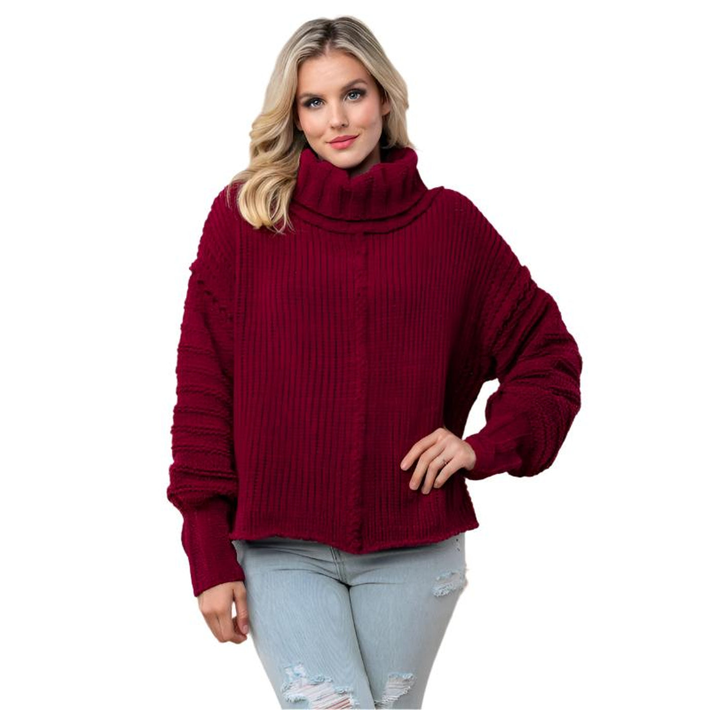 Long Sleeve Solid Knit Sweater