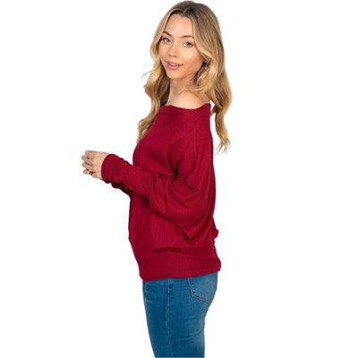 Long Sleeve Solid Knit Top