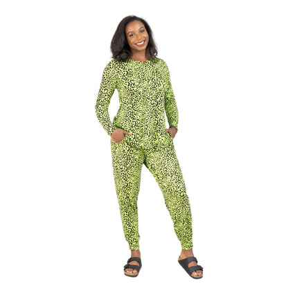 Animal Print 2pc Pant Set