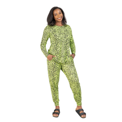 Animal Print 2pc Pant Set