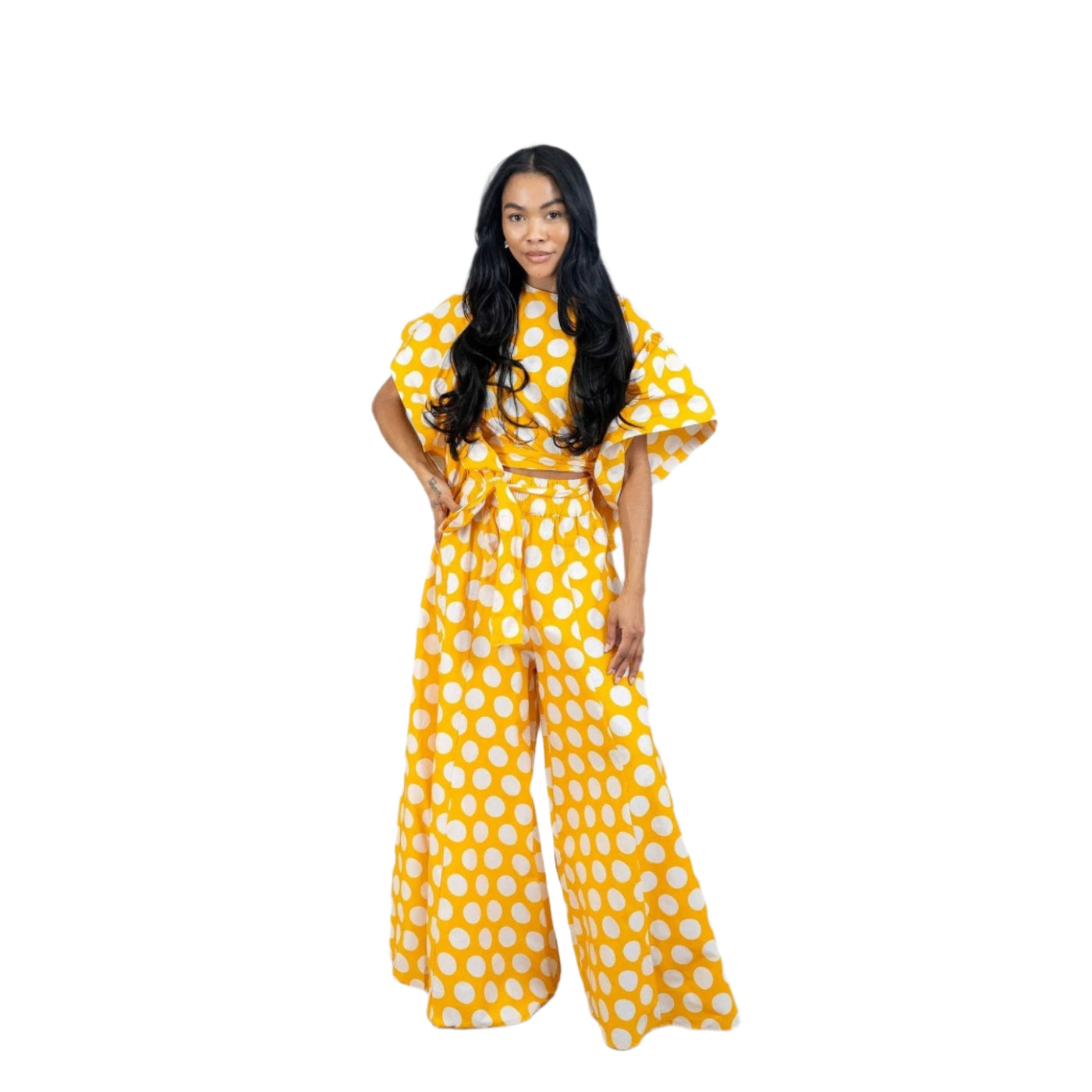 Polka Dot Print Pant Set