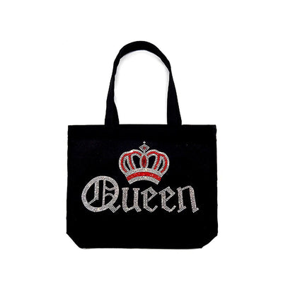 Queen Bling Rhinestone Tote Bag