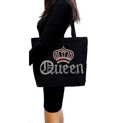 Queen Bling Rhinestone Tote Bag