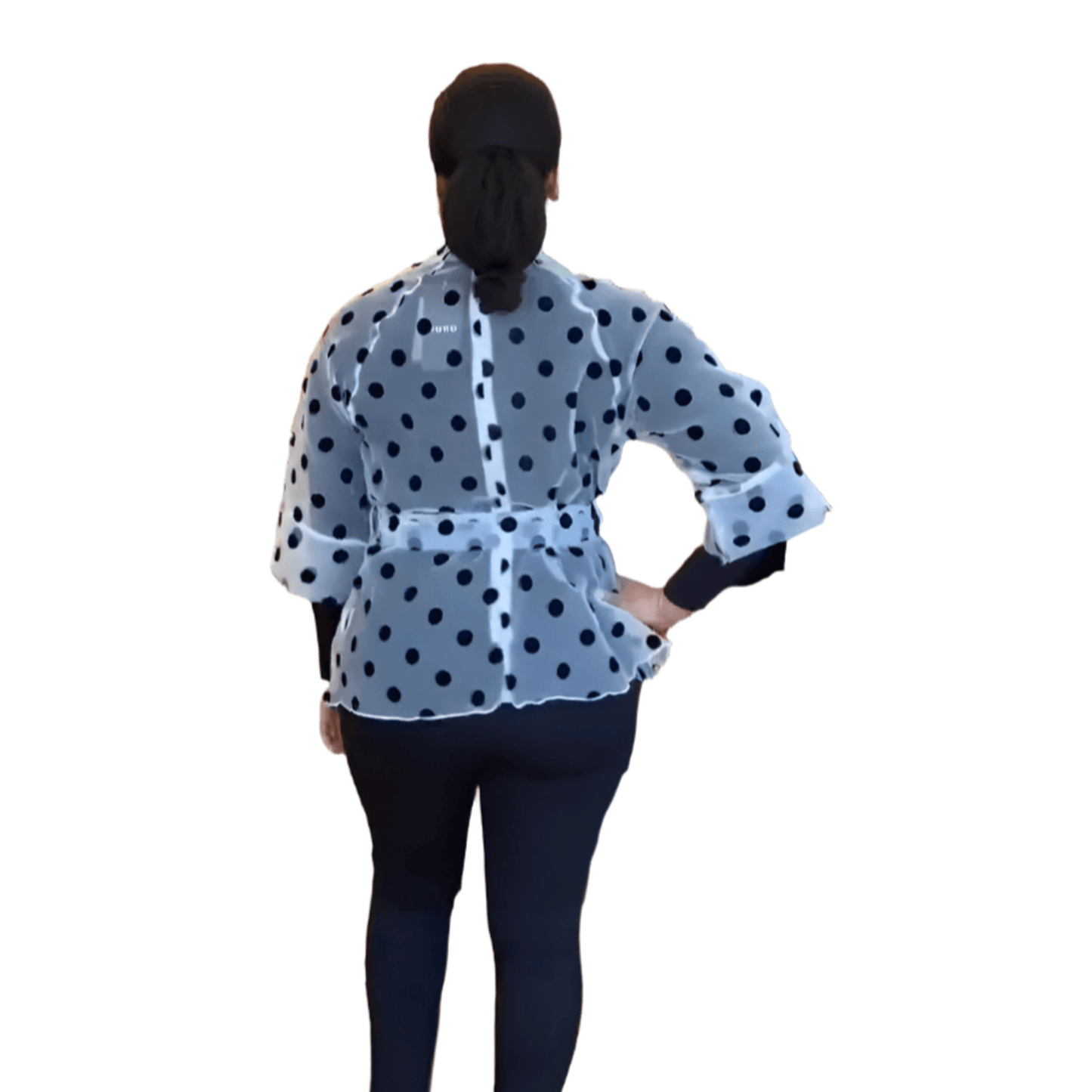 Polka Dot Sheer Top Plus