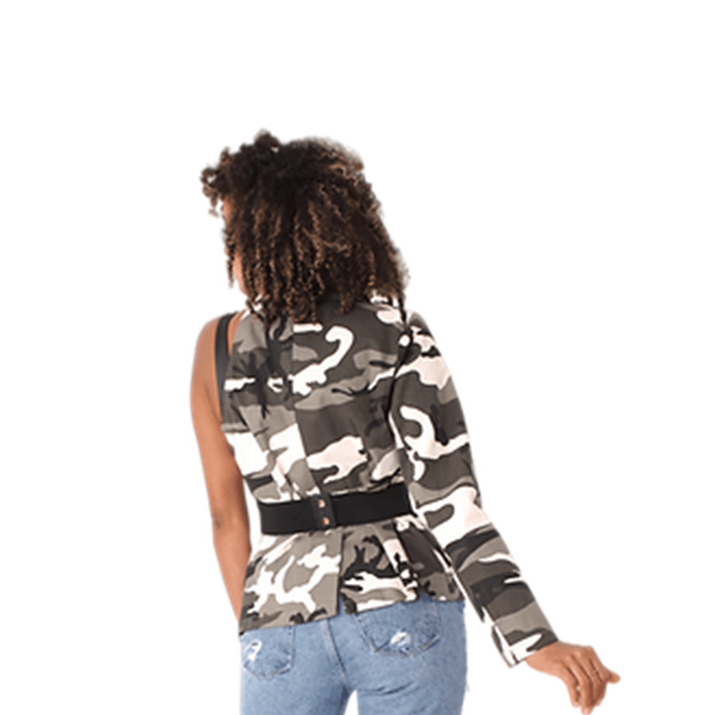 Woven Camo Print Pants Set