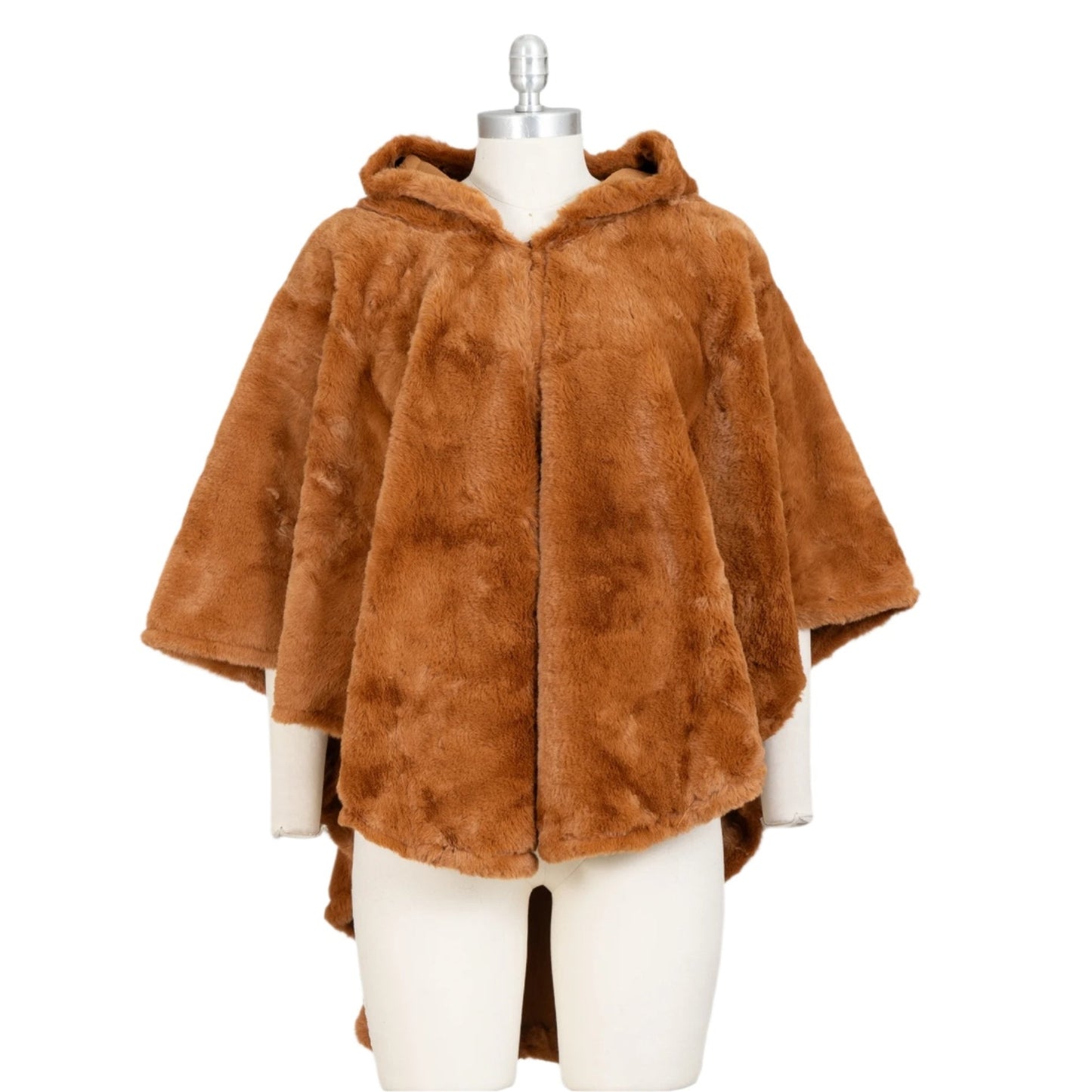 Solid Faux Fur Cape