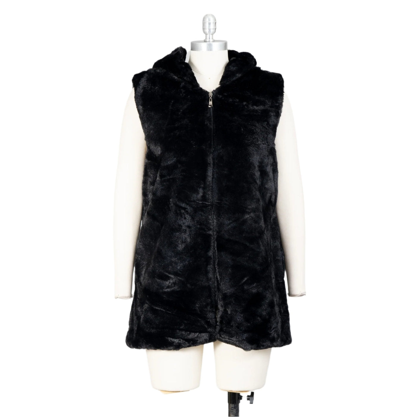 Faux Fur Zipper Vest