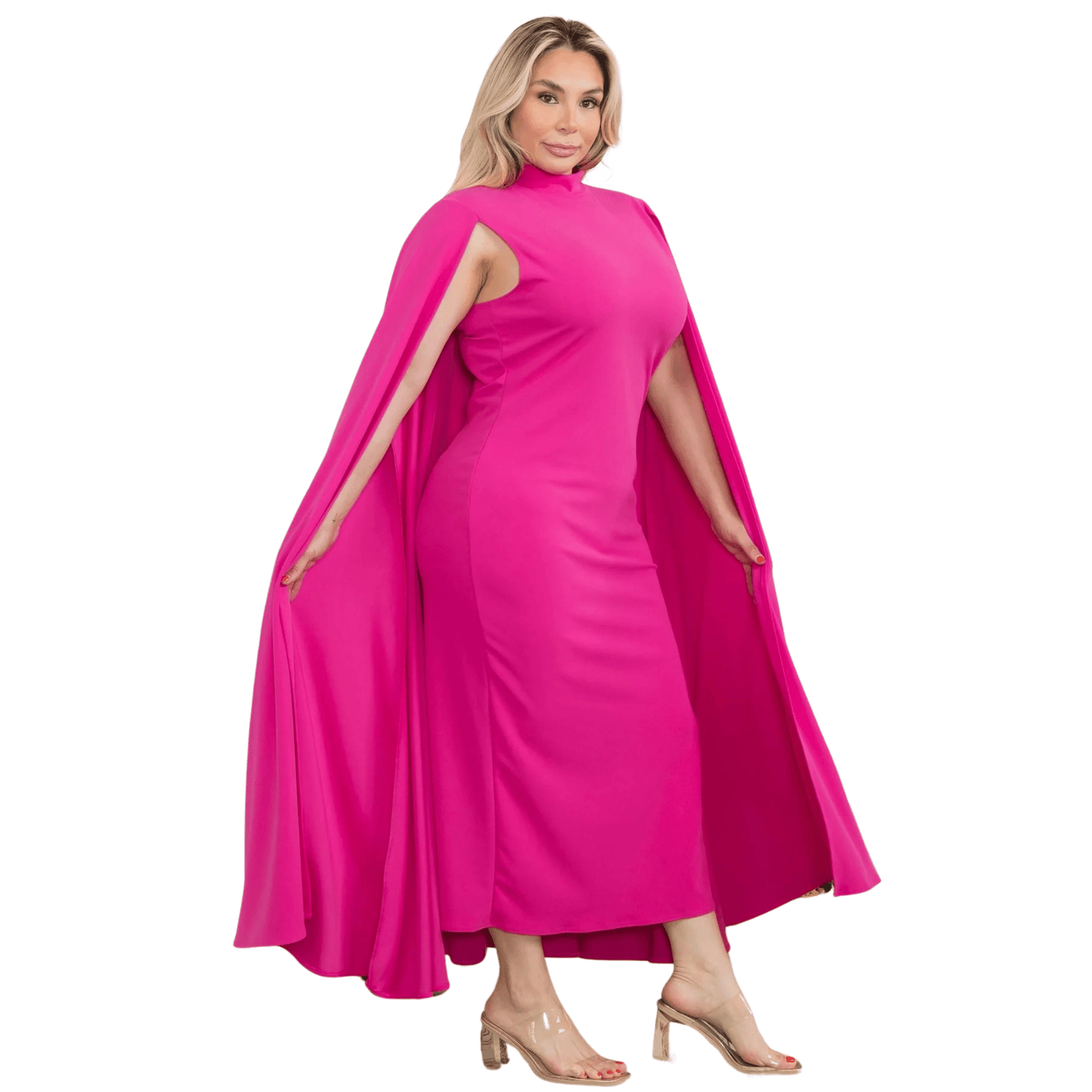 Midi Cape Dress Plus