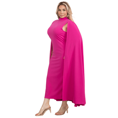 Midi Cape Dress Plus