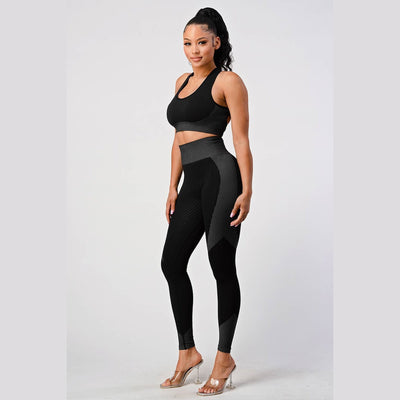 Active Seamless Bra Biker Set