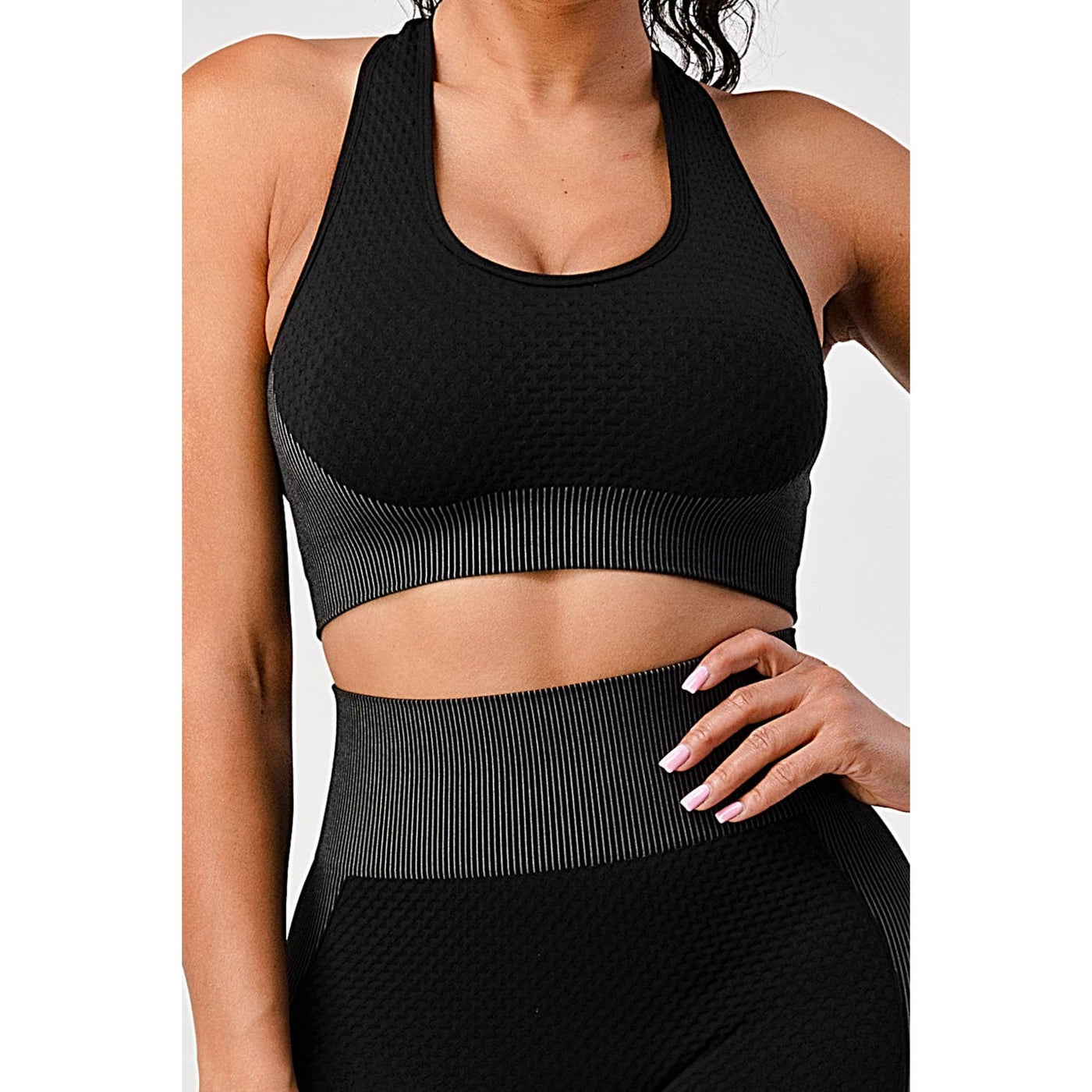 Active Seamless Bra Biker Set